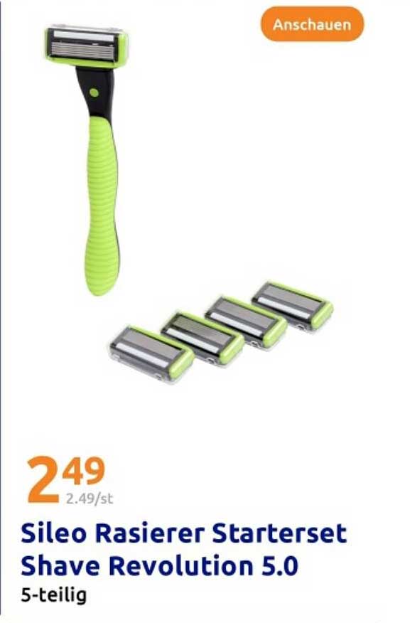 Sileo Rasierer Starterset Shave Revolution 5.0 - 5-teilig
