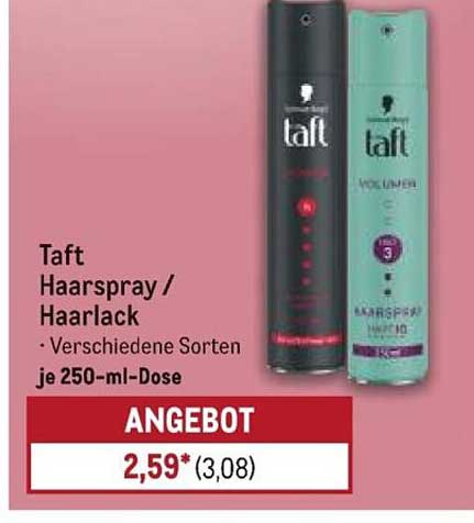 Taft Haarspray / Haarlack - verschiedene Sorten, je 250-ml-Dose