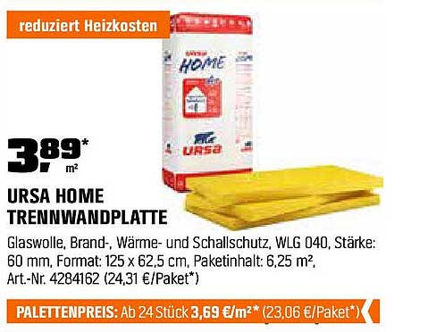URSA HOME Trennwandplatte