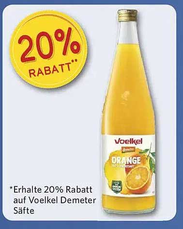 20% Rabatt auf Voelkel Demeter Säfte