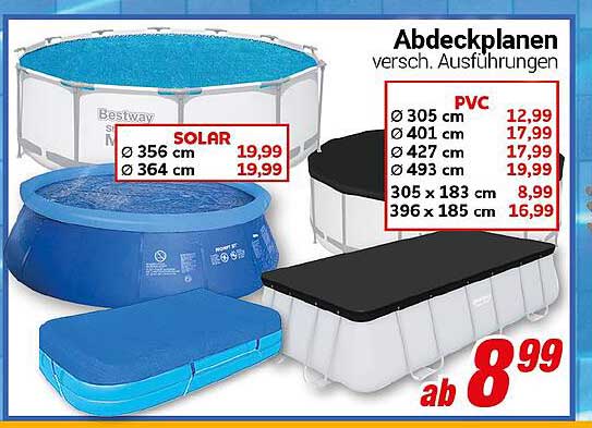 Abdeckplanen für Pools und Gartenteiche in verschiedenen Ausführungen