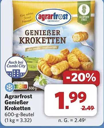 Agrarfrost Genießer Kroketten 600-g-Beutel