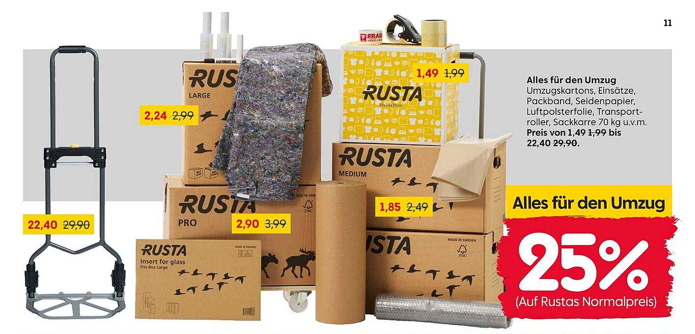Alles für den Umzug - Umzugskartons, Einsätze, Packband und mehr