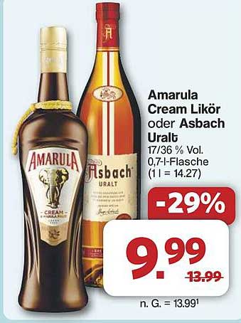Amarula Cream Likör oder Asbach Uralt