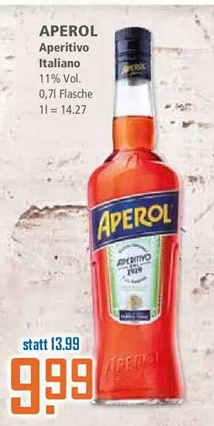 APEROL Aperitivo Italiano 0,7l Flasche