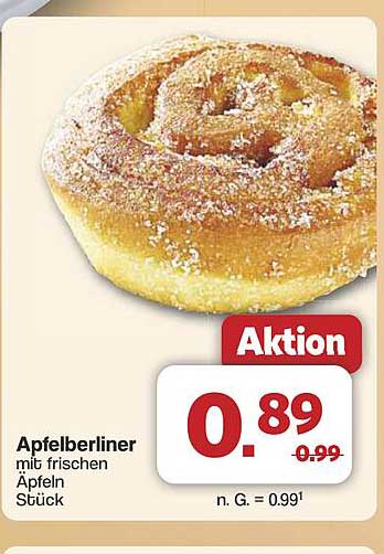 Apfelberliner mit frischen Äpfeln