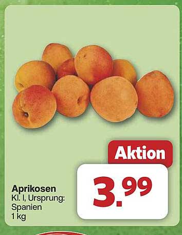 Aprikosen K.L., Ursprung: Spanien, 1 kg