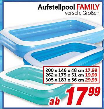 Aufstellpool FAMILY - versch. Größen