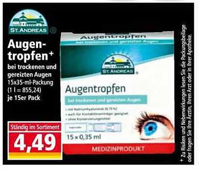 Augentropfen+ bei trockenen und gereizten Augen 15x35-ml-Packung