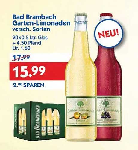 Bad Brambach Garten-Limonaden - verschiedene Sorten