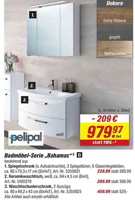 Badmöbel-Serie „Bahamas“ 5 B