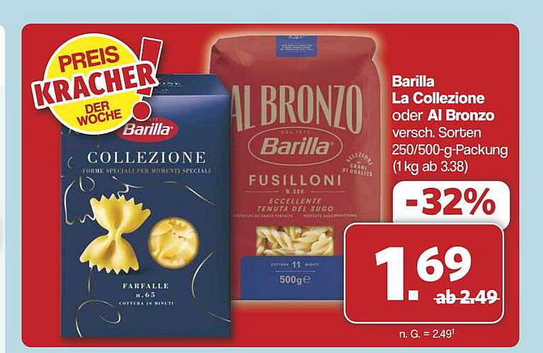 Barilla La Collezione oder Al Bronzo - Verschiedene Sorten