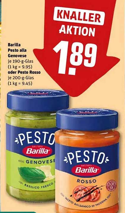 Barilla Pesto alla Genovese oder Pesto Rosso