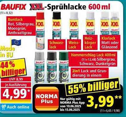 BAUFIX XXL-Sprühlack 600 ml - 55% günstiger