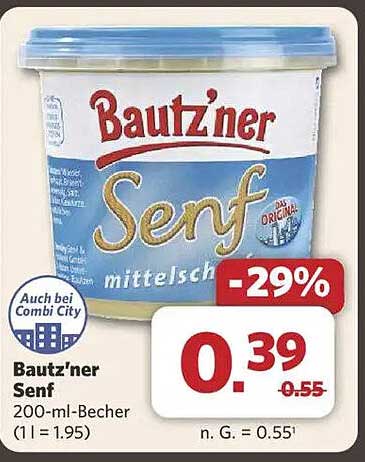 Bautz'ner Senf 200-ml-Becher