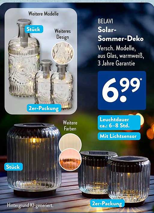 BELAVI Solar-Sommer-Deko 2er-Packung