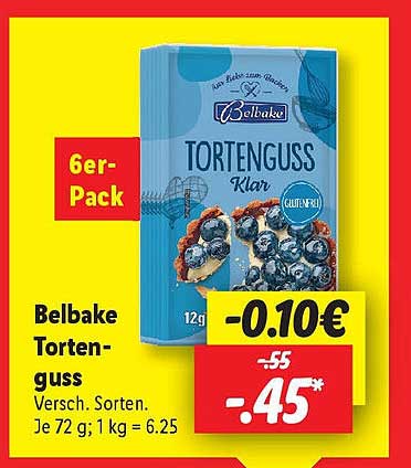 Belbake Tortenguss Klar 6er-Pack