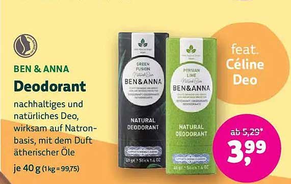 BEN & ANNA Deodorant - nachhaltig und natürlich