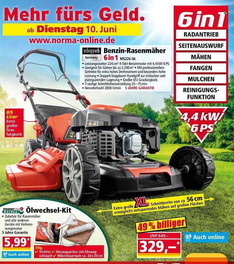 Benzin-Rasenmäher 6in1 MS26-56