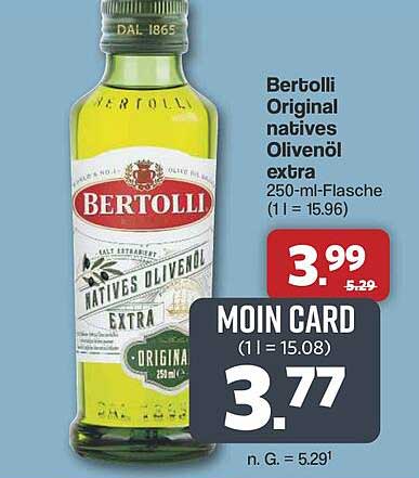 Bertolli Original natives Olivenöl extra 250-ml-Flasche