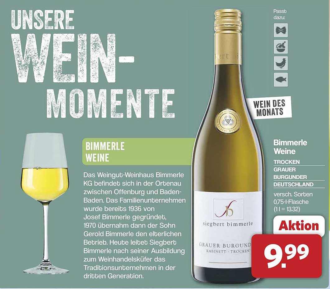 Bimmerle Grauer Burgunder Kabinett Trocken 0,75l