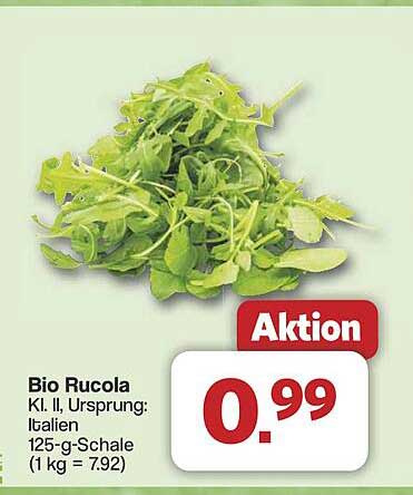 Bio Rucola 125-g-Schale - Aktion