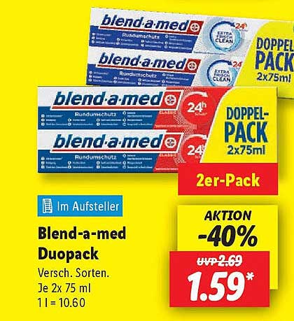 Blend-a-med Duopack 2x75 ml - Rundumschutz zum Aktionspreis