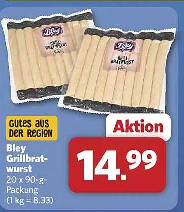 Bley Grillbratwurst 20 x 90-g-Packung