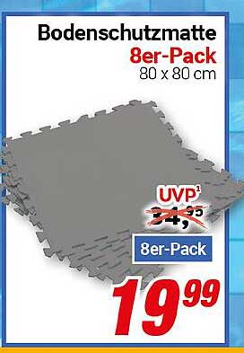Bodenschutzmatte 8er-Pack 80 x 80 cm