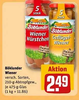 Böklunder Wiener Würstchen – verschiedene Sorten