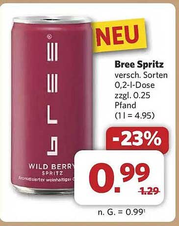 Bree Spritz Wild Berry 0,2-L-Dose