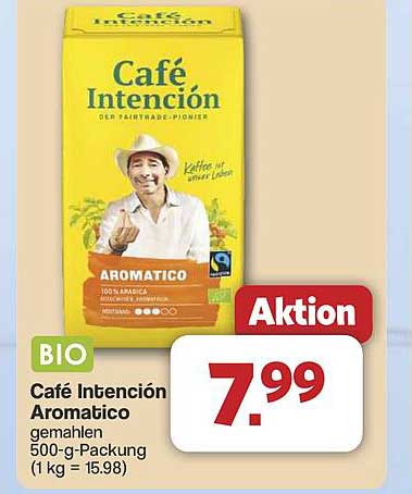 Café Intención Aromatico gemahlen 500-g-Packung (1 kg = 15,98)
