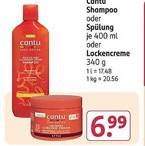 Cantu Shampoo oder Spülung 400 ml oder Lockencreme 340 g
