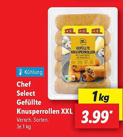Chef Select Gefüllte Knusperrollen XXL 1 kg