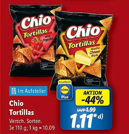 Chio Tortillas - Verschiedene Sorten