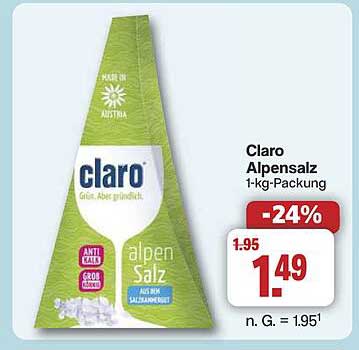 Claro Alpensalz 1-kg-Packung
