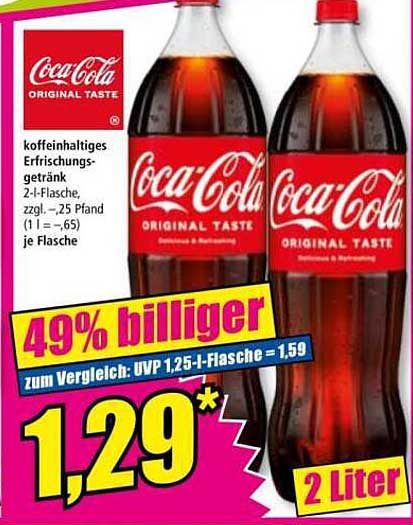 Coca-Cola Original Taste - 2-Liter-Flasche