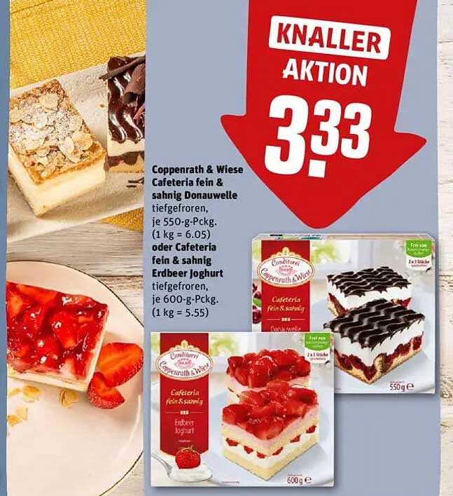 Coppenrath & Wiese Cafeteria fein & sahnig Donauwelle oder Erdbeer Joghurt