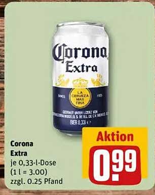 Corona Extra 0,33 l Dose