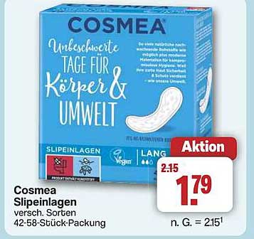 Cosmea Slipeinlagen versch. Sorten 42-58 Stück-Packung