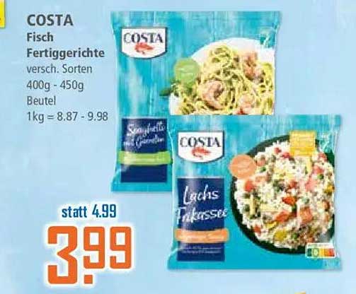 COSTA Fisch Fertiggerichte – Verschiedene Sorten 400g – 450g Beutel