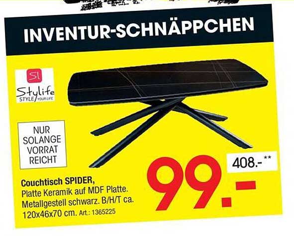 Couch Tisch SPIDER - Inventur-Schnäppchen
