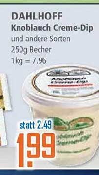 DAHLHOFF Knoblauch Creme-Dip 250g Becher – jetzt zum Sparpreis!