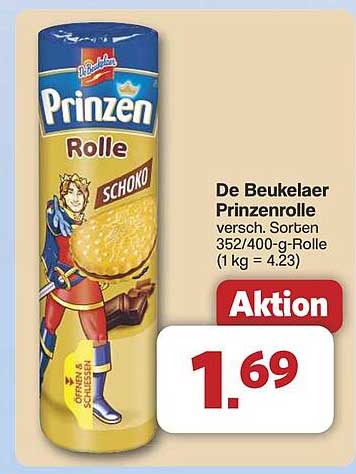 De Beukelaer Prinzenrolle versch. Sorten 352/400-g-Rolle