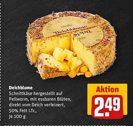 Deichblume Schnittkäse 50% Fett i.Tr., 100 g