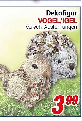 Dekofigur VOGEL/IGEL - versch. Ausführungen
