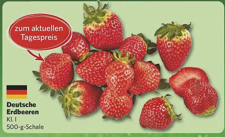 Deutsche Erdbeeren Kl. I 500-g-Schale