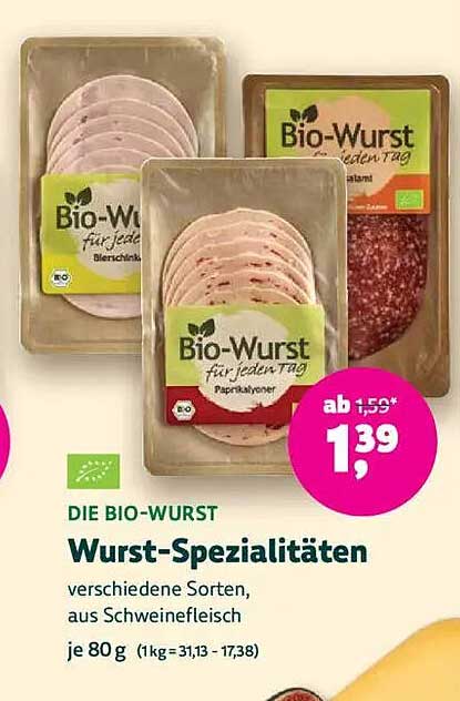 Die Bio-Wurst - Wurst-Spezialitäten