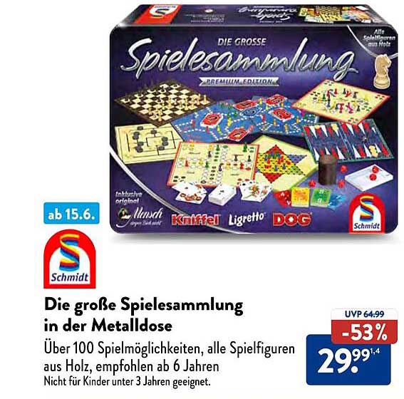Die große Spielesammlung in der Metalldose