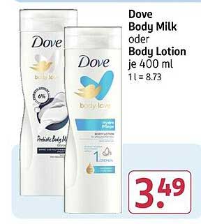 Dove Body Milk oder Body Lotion je 400 ml